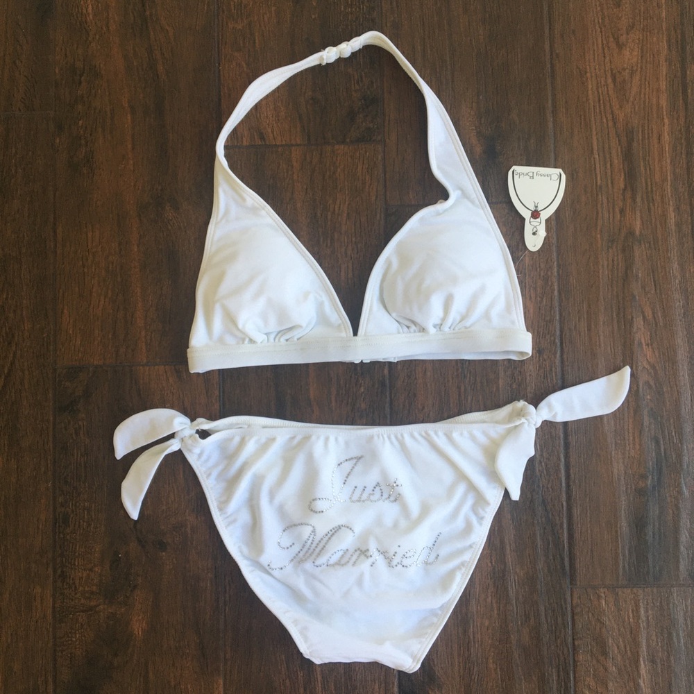 Rhinestone Crystal Honeymoon Swimsuit NWT